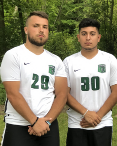 Nikola Prpa and Manuel Josue Valenzuela wearing UW-Parkside soccer uniforms